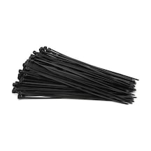 200 Adet Siyah Plastik Cırt Kelepçe Kablo Bağı 3.6x370mm