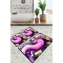 Pastry Banyo Halısı Djt 3 Lü Set Çok Renkli