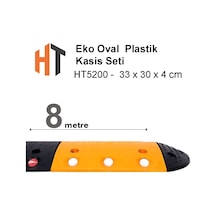 Eko Oval Hız Kesici, Plastik Kasis Seti 33x30x4 Cm 8 Metre
