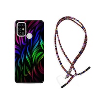 Casper Via F20 Kılıf Rasta Boyun Askılı Color Lines 1698 Siyah