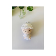 Adenya Sepeti Amigurumi Kuzucuk Anahtarlık Beyaz