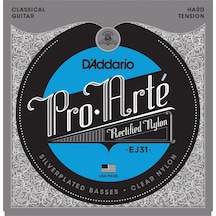 D'addario Ej31 Classics Klasik Gitar Tel Seti - Sert Hard Tansiyon Profesyonel Düzeltilmiş Naylon Rectified Üst Teller, Sıcak Ton Ve Geleneksel İspanyol Tınısı