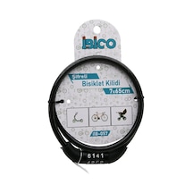 Şifreli Eko - İnce Bisiklet Kilit Çelik Tel Siyah Şeffaf Kılıf 7mmx65cm Çok Renkli