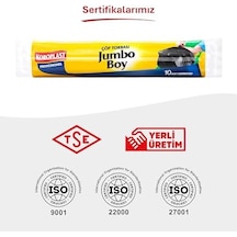 Ekonomik Endüstriyel Çöp Torbası Jumbo Siyah 10 Lu 80 110 Cm, Yırtılmaya Dayanıklı, Jumbo Boy Çöp Poşeti, Çift Katlı, Geri Dönüştürülebilir, Fabrika, İnşaat, Depo, Kafe, Otel, Hastane, Bahçe