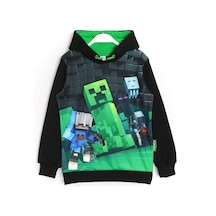 Dobakids 3d Minecraft Baskılı Uzun Kollu 3 İp Erkek Çocuk Sweatshirt Çok Renkli