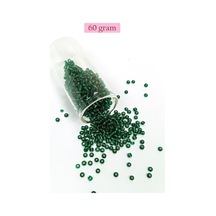Dökme Cam Kum Boncuk 8/0 3 Mm - 60 Gram - Koyu Yeşil - Bnc187