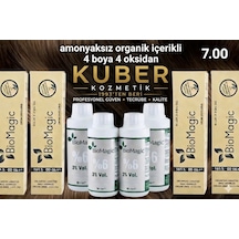 Biomagic 7.00 Kumral Organik İçerikli Amonyaksız Kalıcı Saç Boyası 4 Boya+ 4 Oksidan