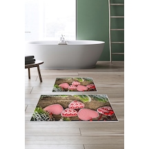 Alanur Trend Kaymaz Taban Dijital Banyo Takımı Kt426 Kırmızı
