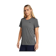 Under Armour Tech Solid Kadın Gri Yuvarlak Yaka Tişört Gri