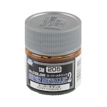10 Ml. Super Titanium Iı Mr.color Metalik Colors Serisi Maket Boyası, Mr.hobby Sm205 Standart
