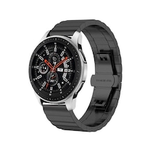 Galaxy Watch 42mm 20mm Uyumlu Krd-16 Metal Nvth Kordon-siyah