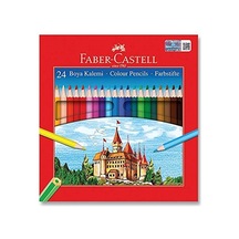 Faber-castell Karton Kutu Boya Kalemi, 24 Renk, Yumuşak Ve Canlı Renkler, Kolay Açılır, Kırılmaya Dayanıklı Uçlar, Uç Kırılmasına Karşı Dayanıklılığı Artıran Özel Yapıştırma Sistemi 124-Pembe