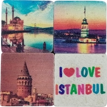 İstanbul Temalı Dörtlü Taş Magnet