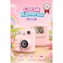 Özel Üretim Çocuk Termal Resim Baskılı Kamera A29 Pembe Çocuklar İçin Eğlence Minik