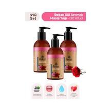 Erotik Masaj Yağı 3 Lü Set Gül Aromalı, Yenilebilir, 120 Ml X 3 Su Bazlı Unisex Vücut Yağı - 305870836