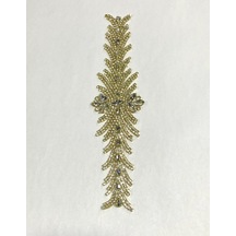 Ütüyle Yapışan Kristal Taşlı Aplike / Gold Aplike / Mdl102