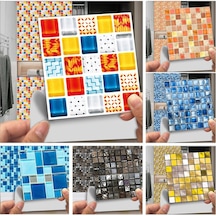 10 Adet 10x10 Cm Dıy Mozaik Mermer Duvar Çıkartmaları Taklit Tuğla Yatak Odası Dekor Geçirmez Kendinden Duvar Sticker Dğ. 56762543 Diğer