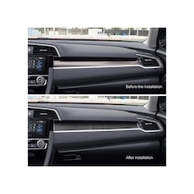Honda Civic Fc5 2016-2021 Uyumlu Karbon Torpido Göğüs Kaplama 3 Parça
