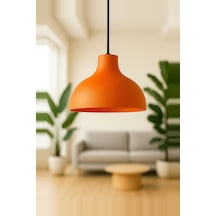 Shine Metal Tekli Turuncu Sarkıt Avize Retro Rustik Model Avize