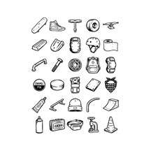 30 Adet Sokak Kaykayı Sticker Seti - Kask, Kaykay Ve Laptop İçin Çok Renkli