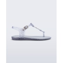 Mini Melissa Kız Çocuk Simli Sandalet Gri