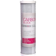 Watermanya 10'' Cto Coconut Bazlı Blok Aktif Karbon Su Arıtma Filtresi Açık Kasa Uyumlu 3. Aşama Filtre