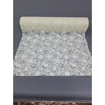 Pvc Küpür Dantel Raf Ve Dolap Örtüsü Runner Krem 50 X 300