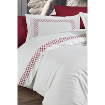 Nazik Home Dolce Krem-Bordo Nevresim Takımı Çk