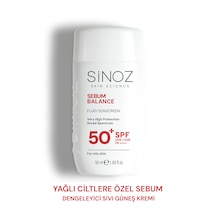 Sinoz Yağlı Ciltler için Sıvı Yüz Güneş Kremi SPF50+ 50 ML