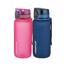 Uzspace 2'li Tritan Matara Seti 650 Ml 14 Farklı Renk Seçeneği Fiftyfifty -3037seta Pembe-Lacivert