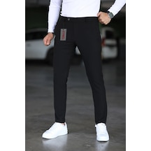 Erkek Okul Grisi Italyan Kesim Likralı Kumaş Pantolon Dar Kesim Boru Paça Spor Tarzı Klasik Pantalon Siyah