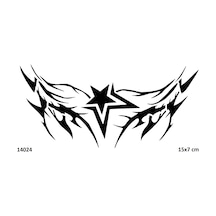 Airbrush Tattoo Yıldız Tribal Kanat Yapışkanlı Stencil Süsleme Ve Boyama Kalıbı