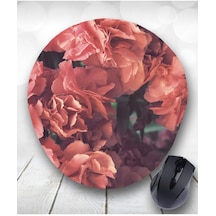 Gül Baskılı Oval Bilek Destekli Mouse Pad Mousepad