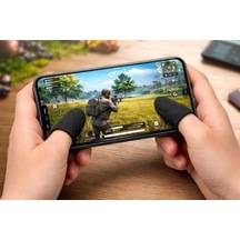 Mobil Oyun Parmak Kılıfı, Yüksek Hassasiyetli Dokunmatik Parmak Kolu, Terletmeyen Kaydırmaz Gamer Finger Sleeve, Fps Pubg Oyun Aksesuarı, Telefon Tablet Uyumlu - Kp01 İki Çift - Siyah