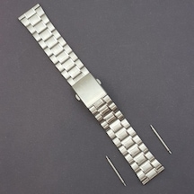 Çelik Metal Kol Saat Kordonu Yandan Basma Anahtarlı 26 Mm (A-01)