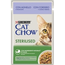 Purina Cat Chow Pouch Kısırlaştırılmış Kuzu Etli Yetişkin Kedi Maması 26 x 85 G