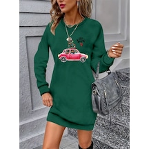 Kadın Uzun Kollu Bisiklet Yaka Desenli Viskon Iki Iplik Elbise Çok Renkli Kadın Uzun Kollu Bisiklet Yaka Desenli Viskon Iki Iplik Elbise Çok Renkli