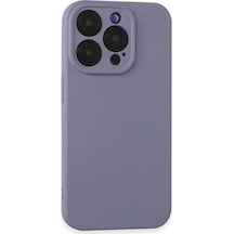 Apple iPhone Uyumlu   15 Pro Kılıf Nano İçi Kadife Silikon - Lila