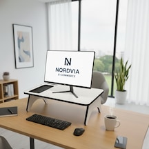 Mdf Monitör Yükseltici Stand Ergonomik Masaüstü Düzenleyici, Laptop & Bilgisayar Monitör Sehpası