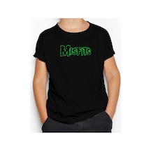Zepplin Giyim Misfits Logo Green Siyah Çocuk Tişört Siyah