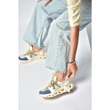 Fox Shoes Y312611009 Lacivert/vizon Kalın Tabanlı Spor Ayakkabı Sneakers
