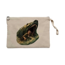 Dangerous Waters Krem Clutch Astarlı Cüzdan / El Çantası