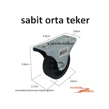 Tablalı Sabit Tekerlek Küçük Boy Sehpa Tezgah Tekerleği Sağlam