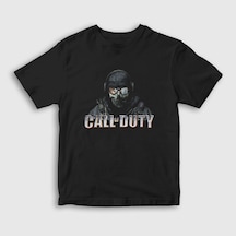 Presmono Unisex Çocuk Soldier Call Of Duty T-shirt Siyah
