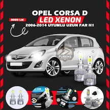 Opel Corsa D 2006-2014 Uzun Far Uyumlu Şimşek Etkili Led Xenon Performance Series H1