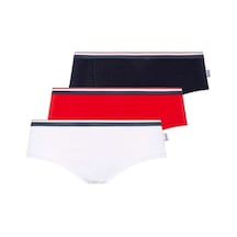 U.S. Polo Assn. Kadın Beyaz - Lacivert - Kırmızı 3 Lü Şort 66272 Lacivert