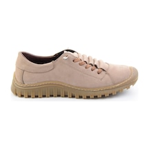 Bambi Vizon Nubuk Hakiki Deri Kadın Sneaker K01076100301