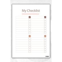 Checklist - Kontrol Listesi - A5 - Rutin Görev Takip Listesi - Günlük Haftalık Planlayıcı -planner - 1420 Çok Renkli