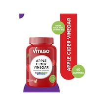 Vitago Apple Cider Vinegar Elma Sirkesi İle Tatlandırılmış Krom, B12 Vitamini Ve Folik Asit İçeren 60 Adet Çiğnenebilir Gummies Form Takviye Edici G