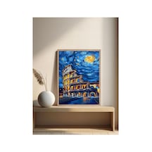 Poster Ahşap Çerçeveli Dekoratif Tablo Çok Renkli - 869083869 Çok Renkli